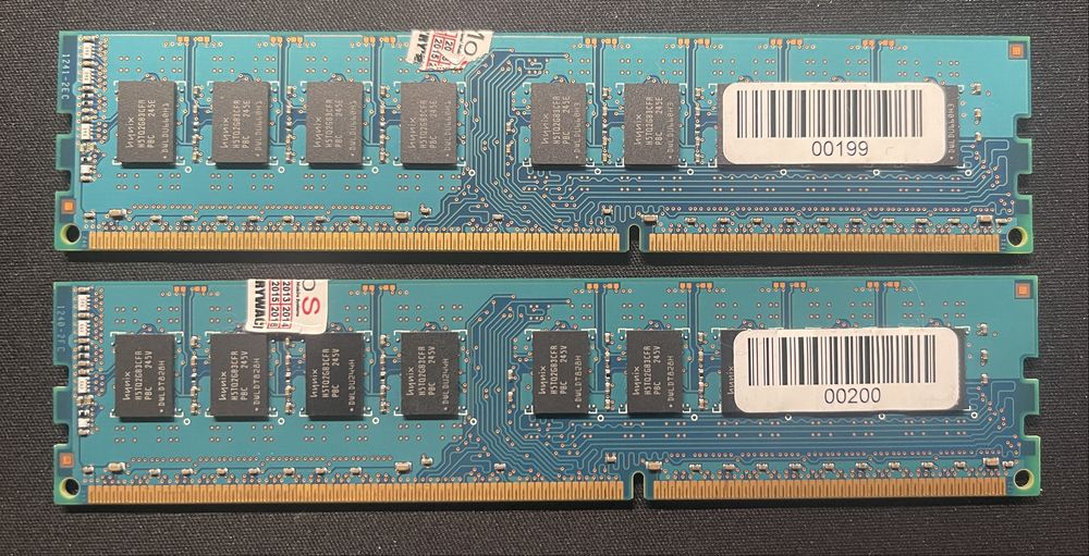 Pamięć RAM Hynix -- 4GB 2Rx8 PC3-12800E-11-12-E3 — DWIE KARTY