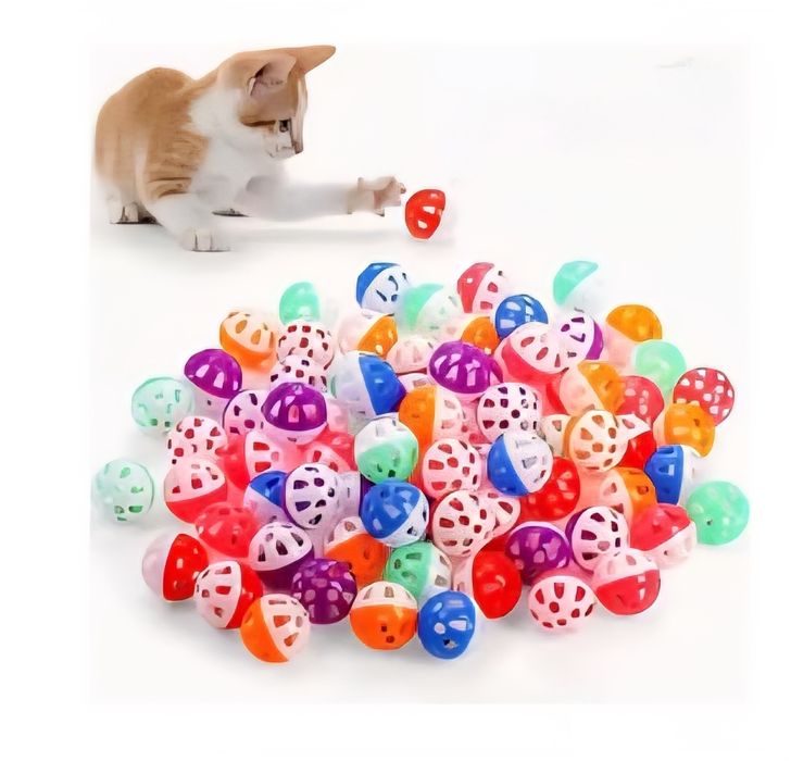 25 bolas com guizo para gato