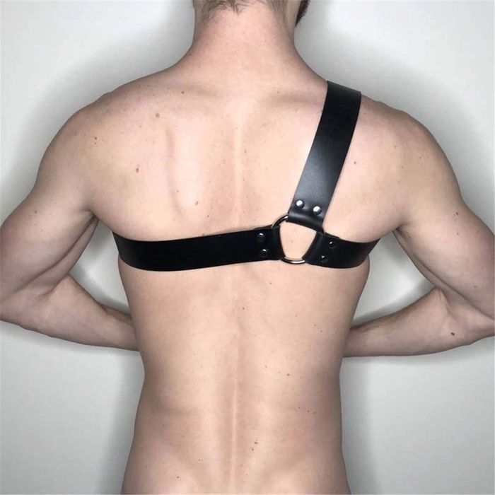 Męski harness skórzana uprząż na ramię