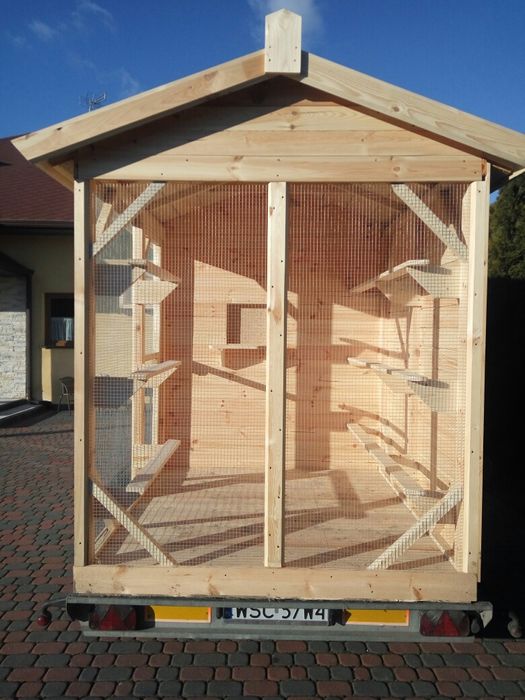 golębnik 4m x 2m gołębie pocztowe ozdobne białe