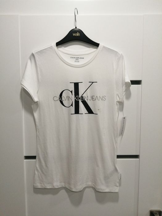 Oryginalna koszulka z logo CK Calvin Klein Jeans 36 Nowa z metką