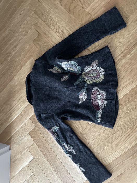 Nowa marynarka żakiet Solar rozm. XS/S wełna grafit haft