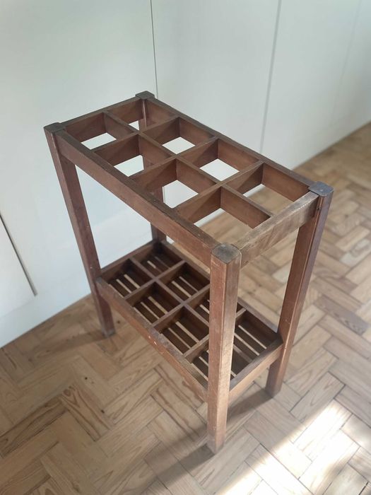 Móvel vintage expositor/organizador de rolos - armazenamento vertical