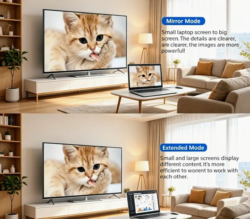 Cabo de ligação USB-C / HDMI_Conversor Smartphone / TV