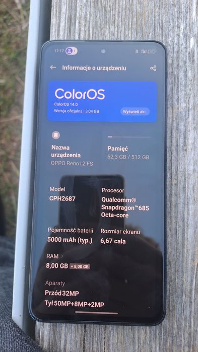 Oppo reno 12 fs idealny