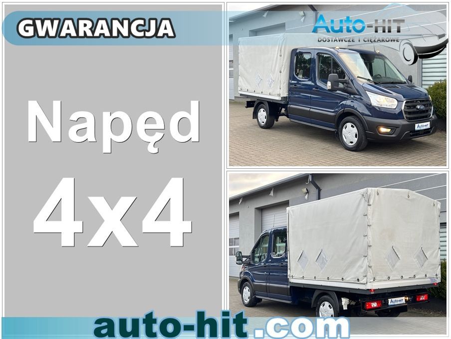 Ford Transit  Skrzynia Plandeka Doka Napęd 4×4 Klima 130KM *104.800km Gwarancja