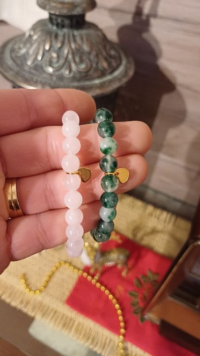 Pulseira Feminina Verde Calcedónia- PulseirasMe4You