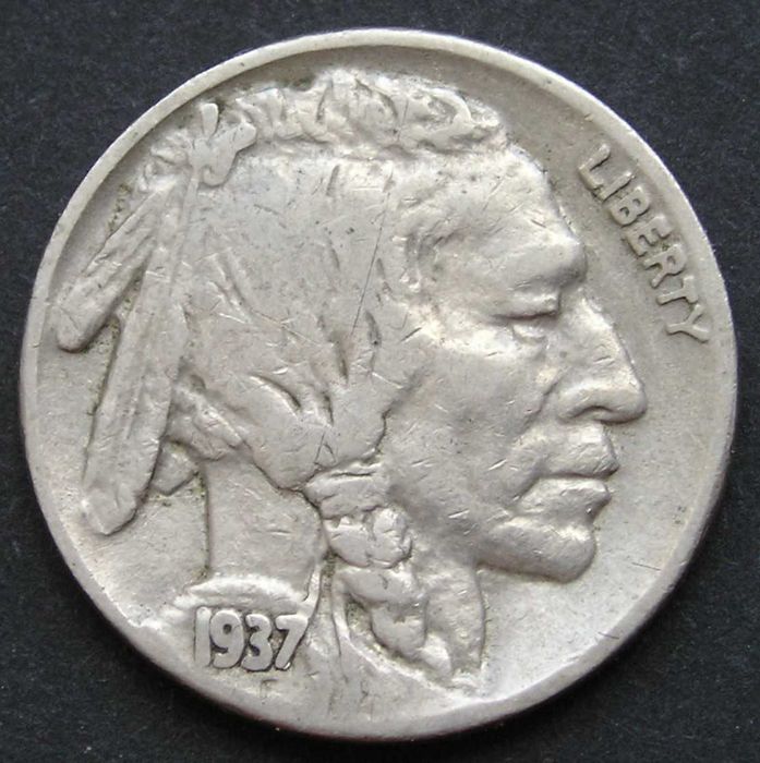 USA 5 centów 1937 - bizon i indianin