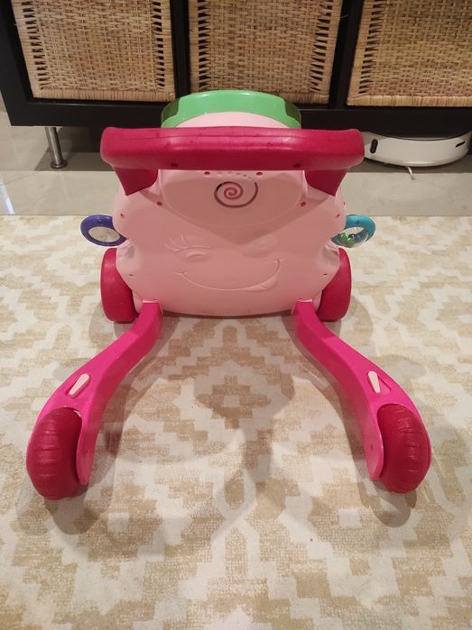 Chicco andador musical cor de rosa