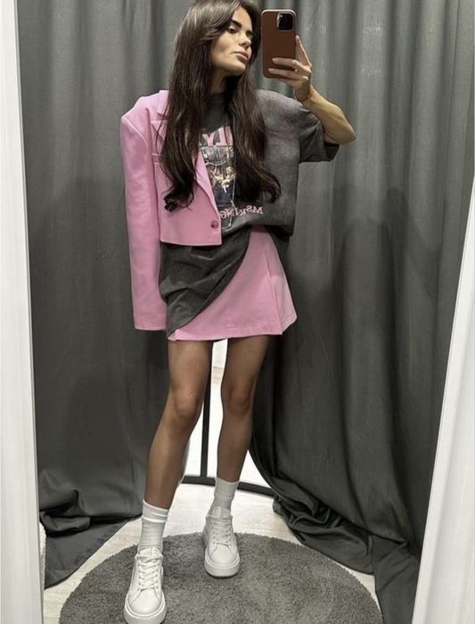 Рожева спідниця zara