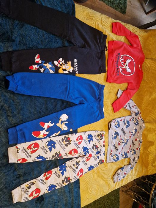 Nowy zestaw h&m 134 / 140 sonic spodnie dresowe dresy dres bluza