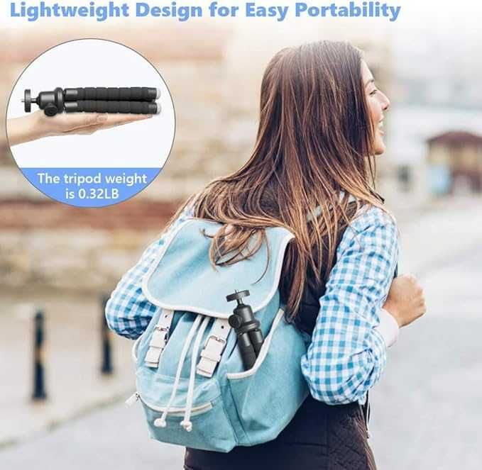 Elastyczny statyw do Tel GoPro z pilotem 360° tripod mini lekki 829