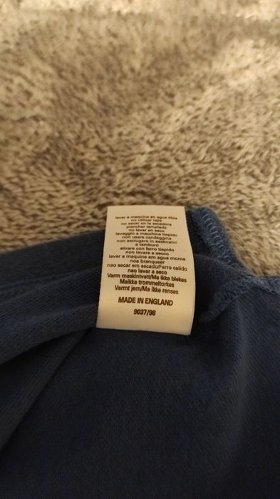 Поло Burberrys синє з контрастним коміром, розмір L