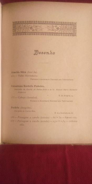 Primeira exposição catálogo ilustrado 1901. Belas-Artes. Raro