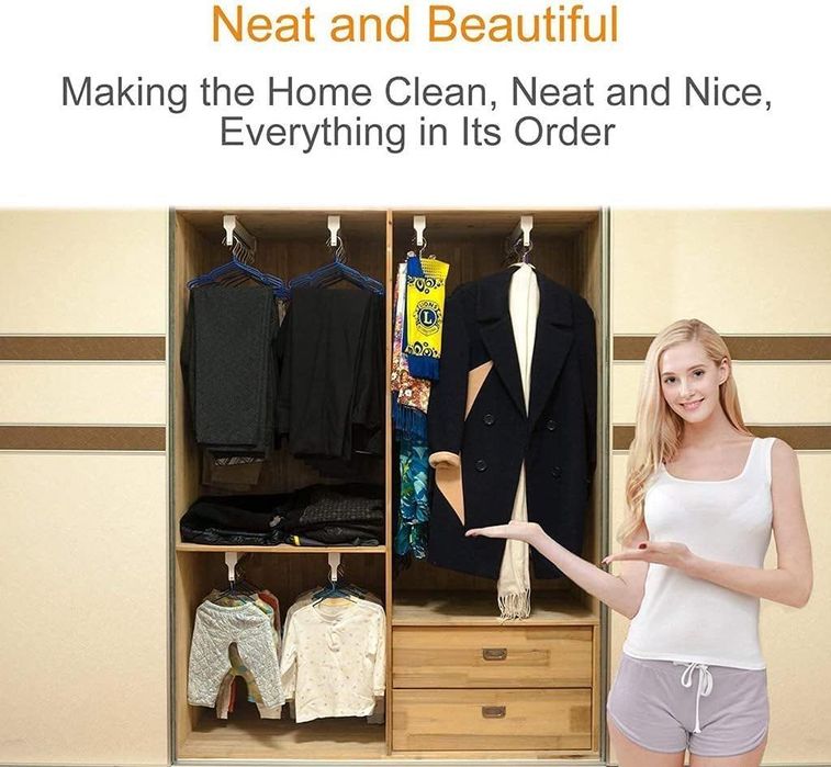 Wysuwany drążek na ubrania z 2 przesuwnymi prowadnicami, 50 cm