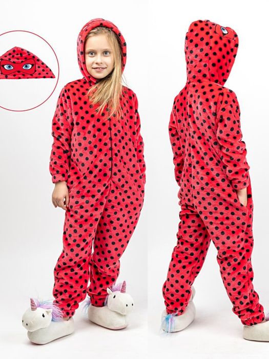 98-164 Кігурумі тепла піжама Стіч Леді Баг Пікачу єнот панда тигр