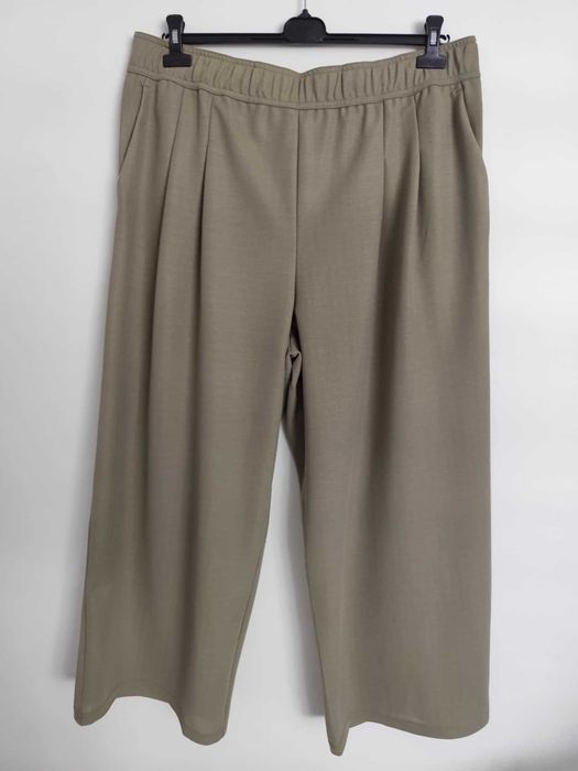 Spodnie na gumie szerokie nogawki zaszewki H&M roz 46-48