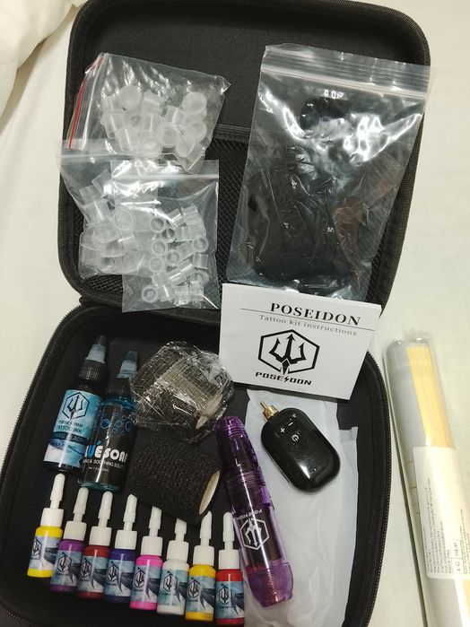 Kit tatuagem completo novo e selado