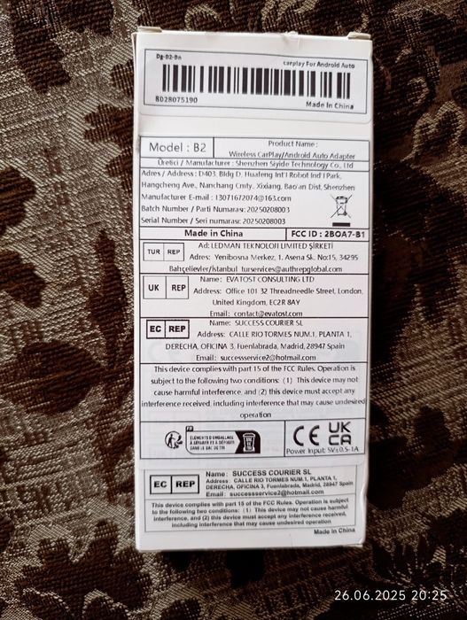 Бездротовий Адаптер для автомобіля для CarPlay і Android Auto Usb