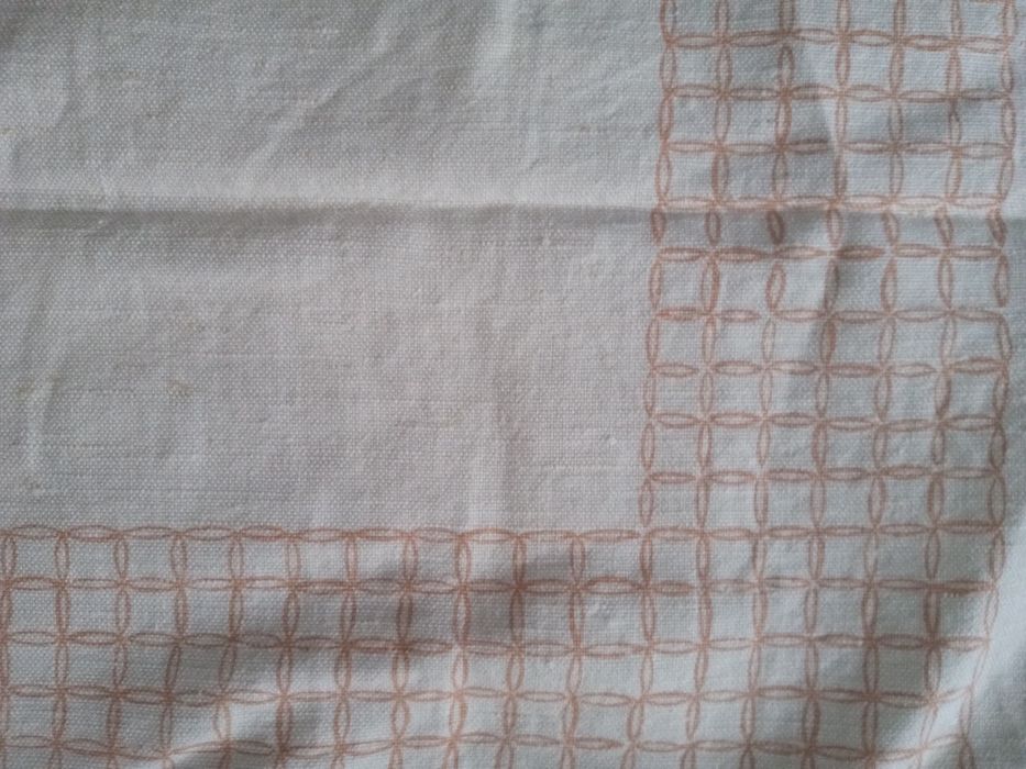 Materiał na obrus z czasów PRL-u