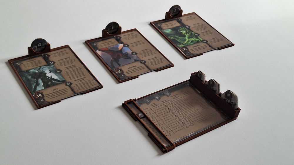 Zestaw podajniki planszetki pasujedogra planszowa Wiedźmin Stary Świat