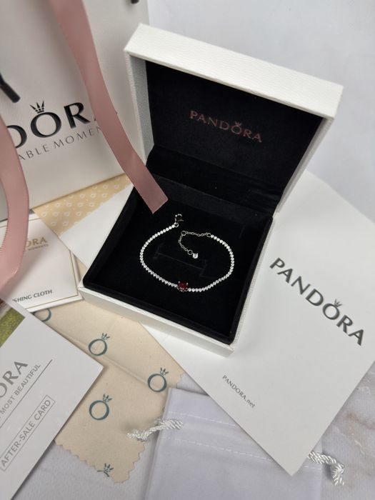 Браслет Pandora Червоне сердце