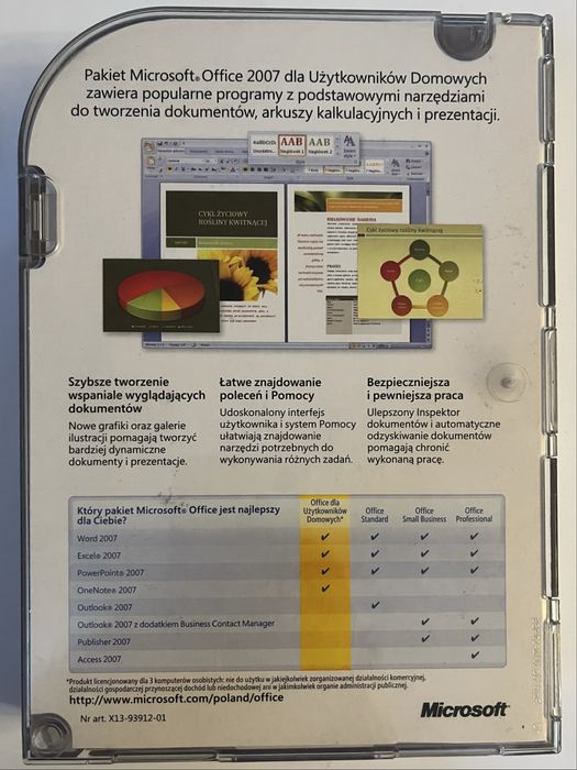 Microsoft Office 2007 PL – BOX (Edycja Specjalna)