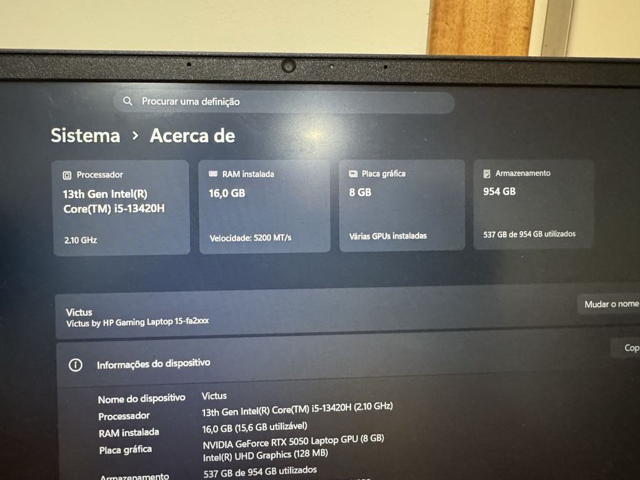 HP Victus 15 com 6 meses imaculado + mochila transporte