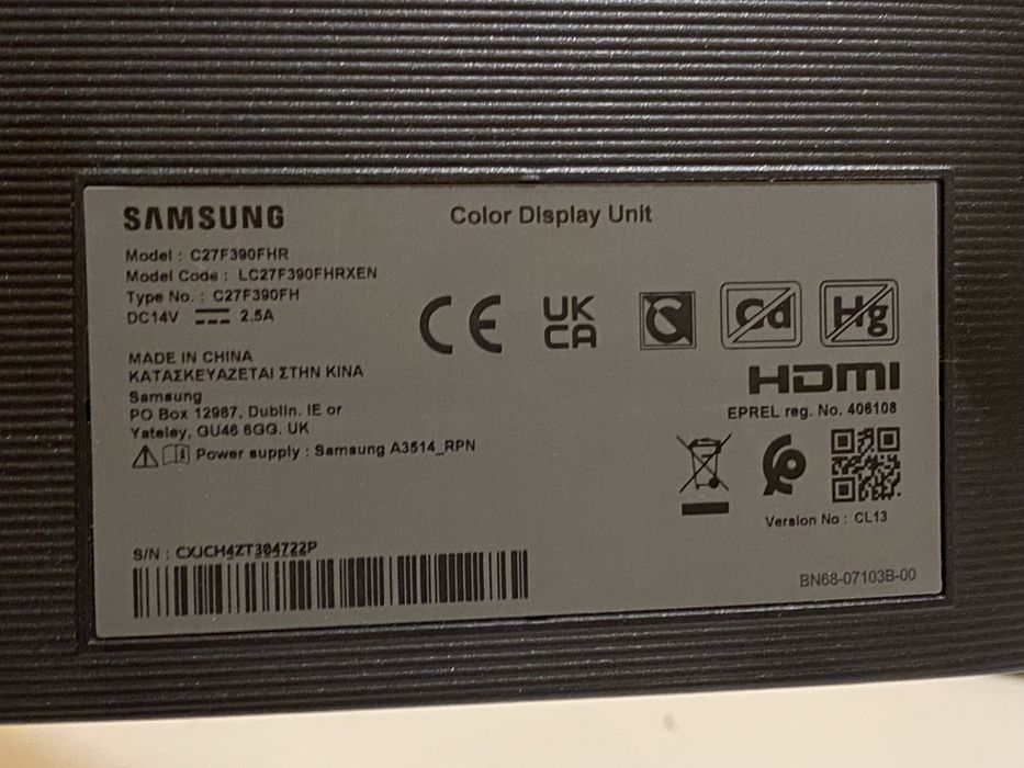 Monitor Samsung 60hz