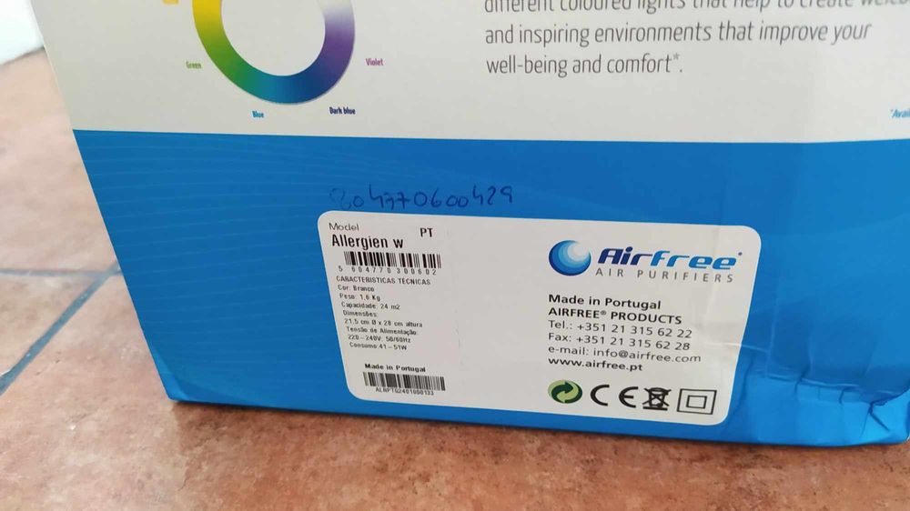 Purificador do ar Airfree Allergien - Praticamente NOVO