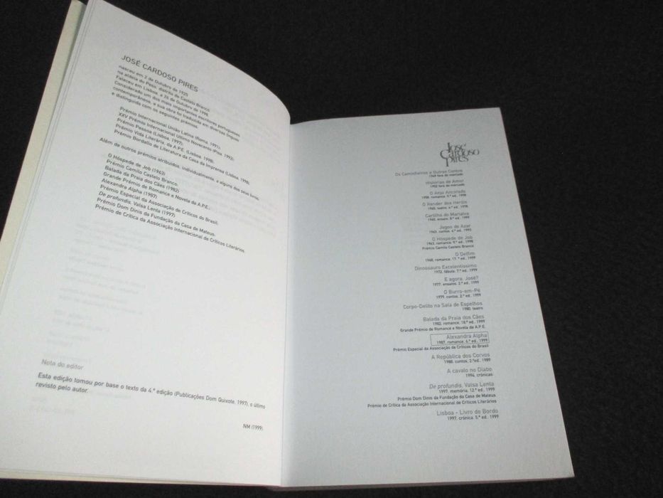 Livro Alexandra Alpha José Cardoso Pires