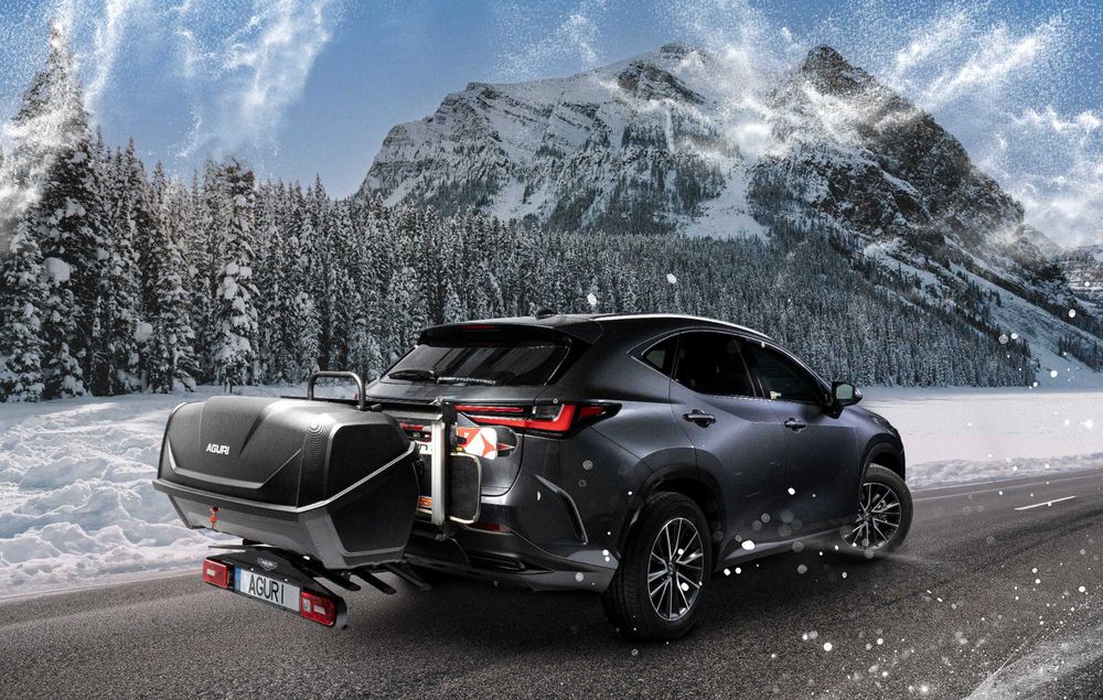 Zestaw do przewozu nart AGURI do platformy Active Bike box + uchwyt