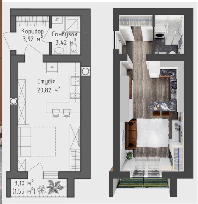 Квартира за супер ціною 27700$