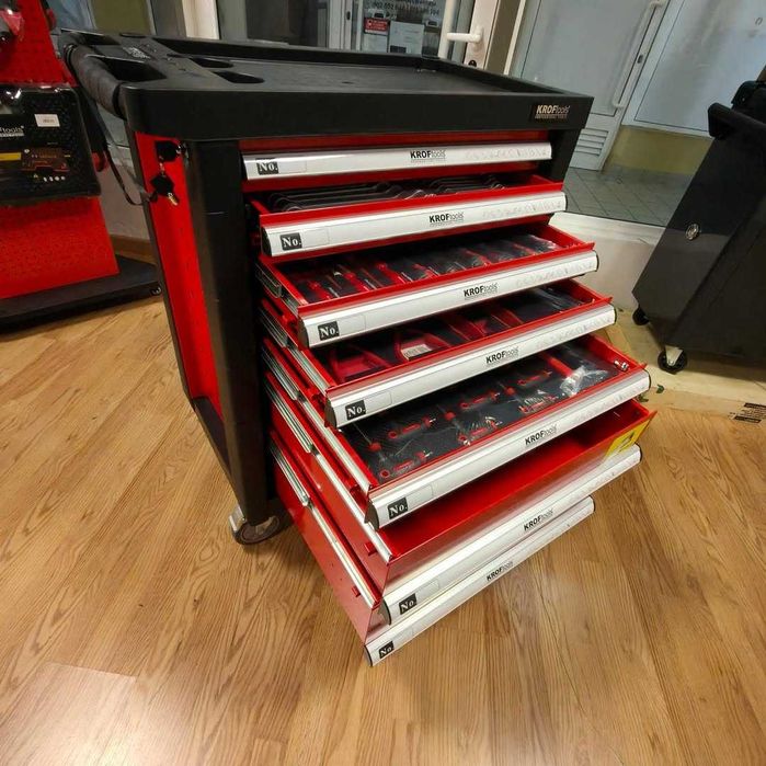 *NOVO* CARRO DE FERRAMENTAS KROFTOOLS 7 GAVETAS + 160 PEÇAS  LL29
