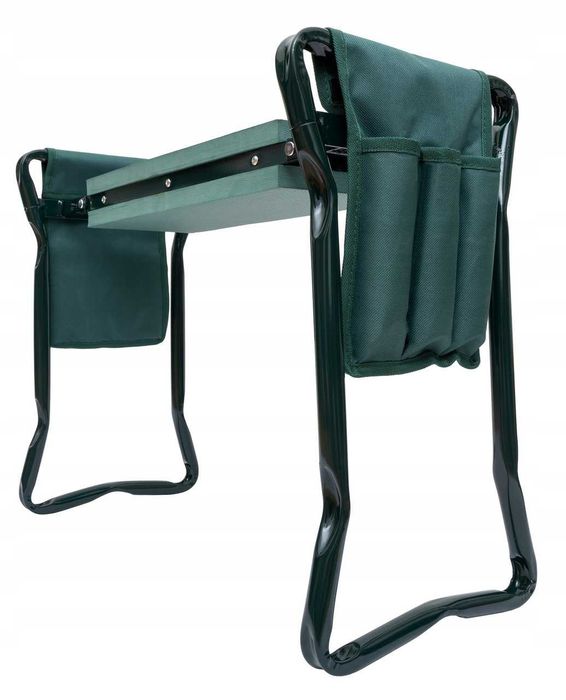 Садовий складний стілець для городу з органайзером, табурет - Колінник