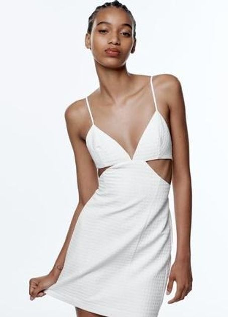 Zara Сукня жіноча Cut Out White Mini Dress S Білий