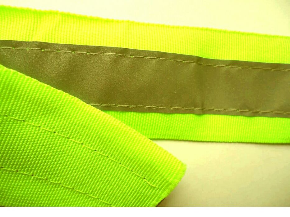 Желтая,оранжевая,серая светоотражающая лента,кант,ткань.