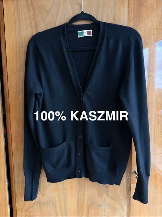 Kaszmir kaszmirowy kardigan sweter vintage 100% cashmere s 36