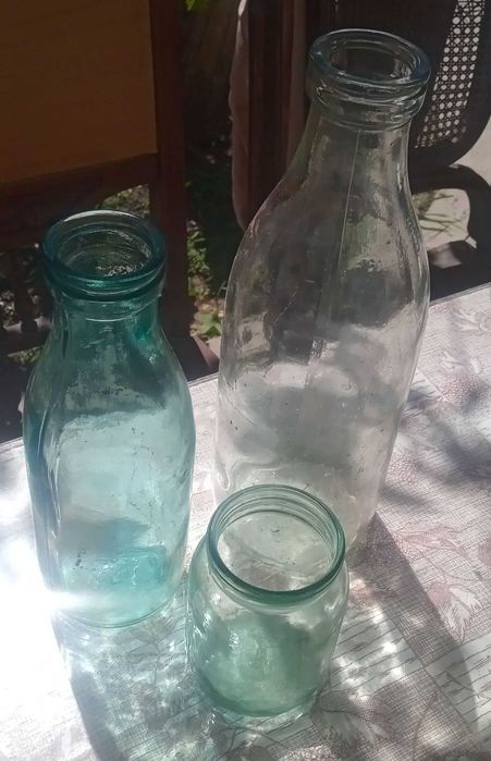 Бутылки молочные банки советские