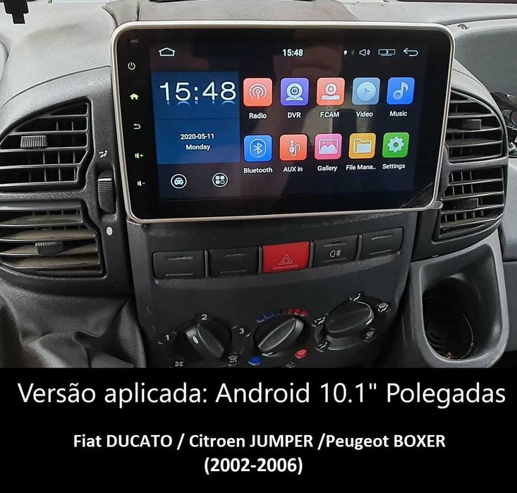 Rádio 1DIN FIAT Ducato • Peugeot Boxer • Citroen Jumper • Android