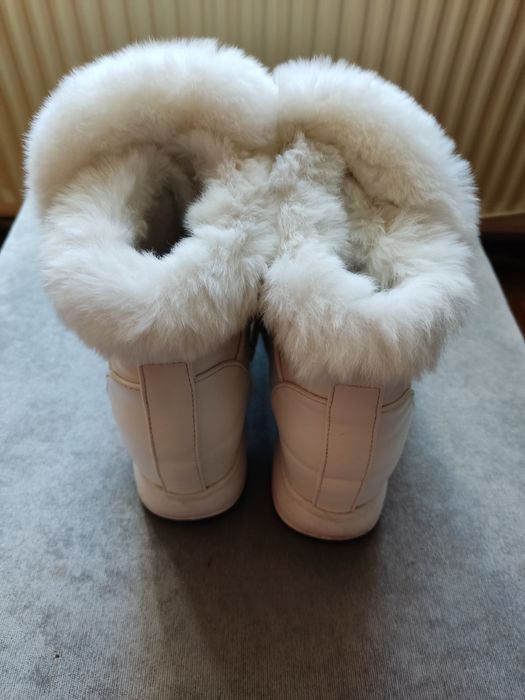 Botki białe damskie wkładka 24