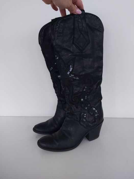 Buty damskie kozaki skórzane Janet & Janet rozmiar 36