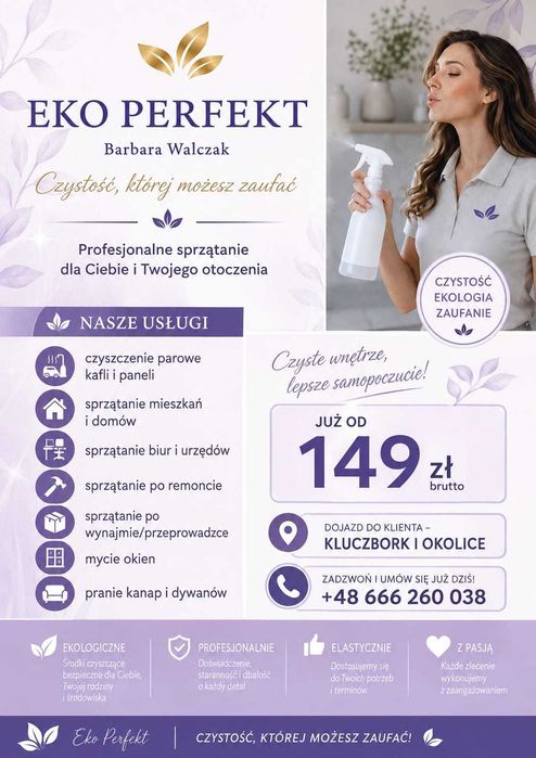 Sprzątanie domów mieszkań biur