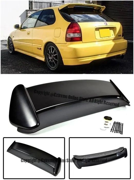 LIP SPOILER AILERON PALA ABA LAMINA LÁBIO AVENTAL RABETA HONDA CIVIC EK9 EK TYPER TYPE-R SPOON MUGUEN HATCHBACK