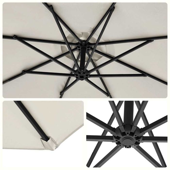 Parasol ogrodowy / składany / śr.300cm / ochrona UV / SONGMICS / W1135!