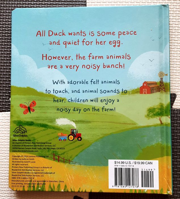 Hush! Says Duck książeczka sensoryczna po angielsku filcowa