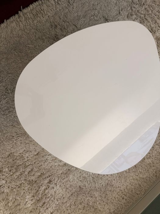 Conjunto móveis sala lacado branco + mesa extensível + chaise