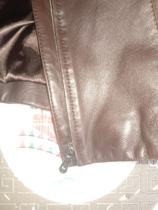 Жіноча шкіряна куртка колір шоколад 50р