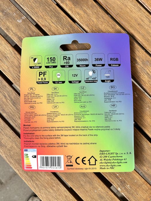Taśma pasek Led RGB 2,5m