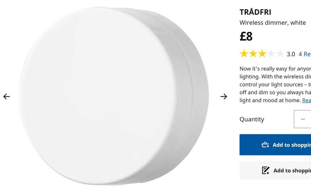 TRADFRI wireless dimmer IKEA